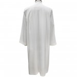 Buhara Yaka Nakışlı Cübbe - Beyaz - Gold Nakış